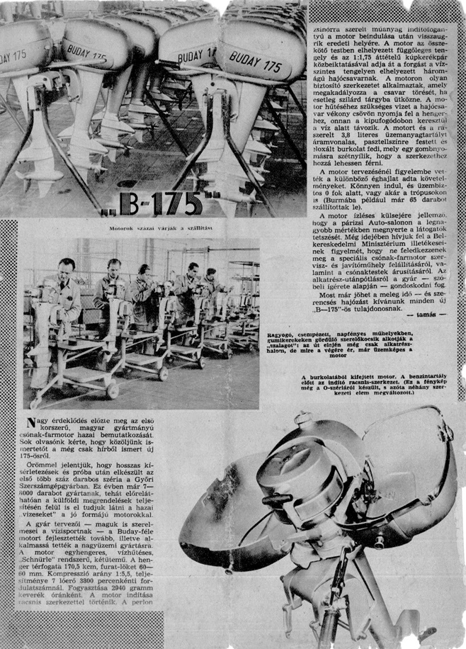 Egész oldalas cikk az Autó Motor, 1958. március 1-jei számában